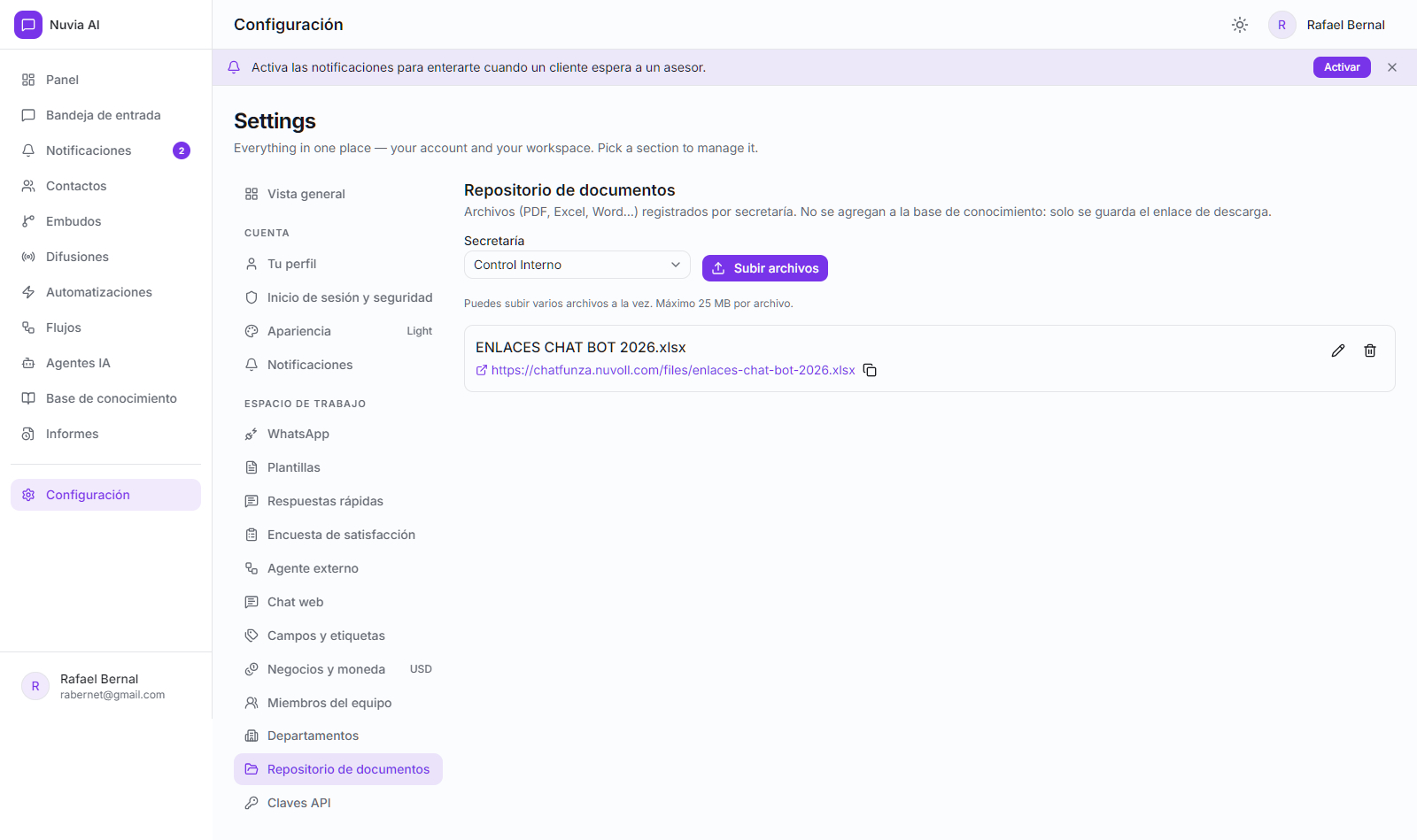 Repositorio de documentos